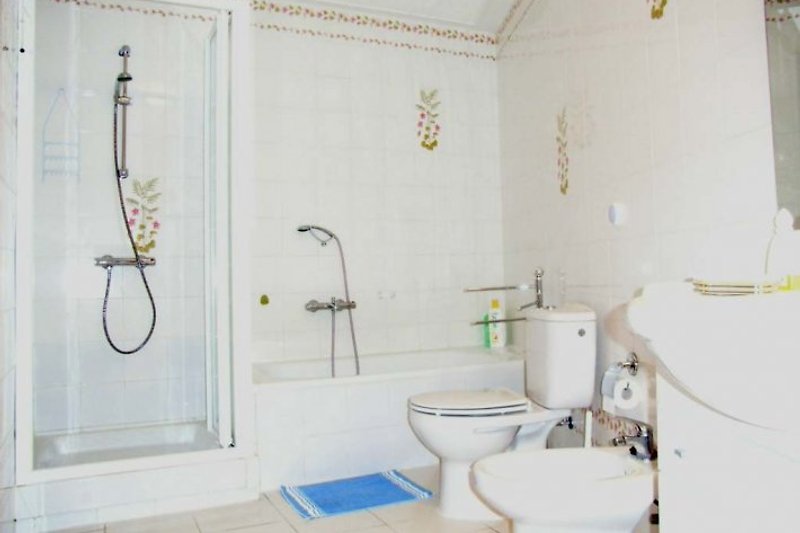 Badkamer met douche & badkuip