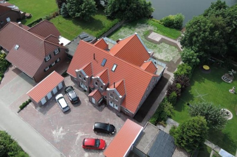 Aerial view/buildings and Kolksee