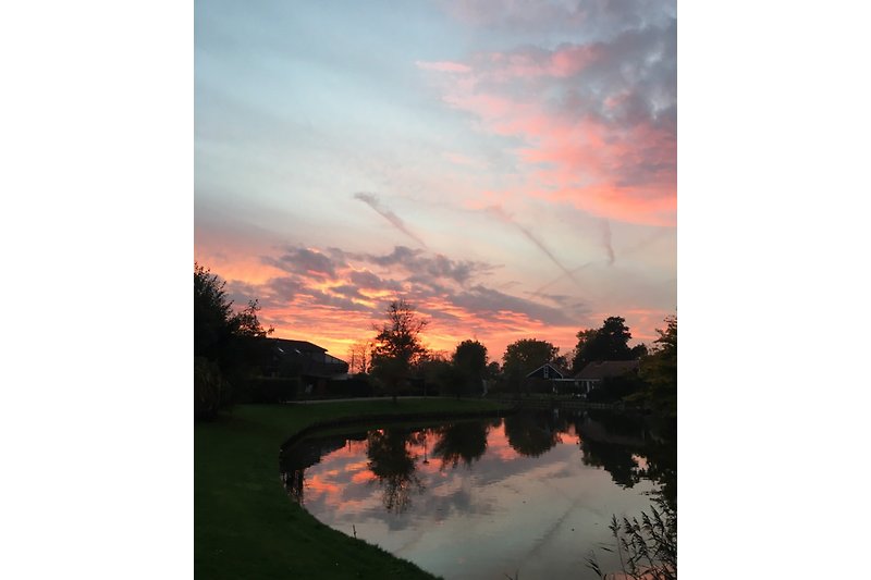 Sonnenuntergang an unserem Teich