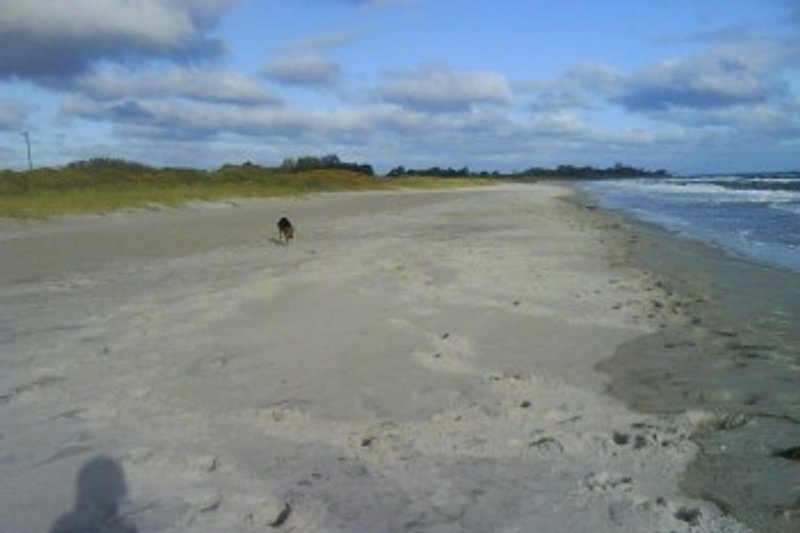 La plage de sable fin et étendue