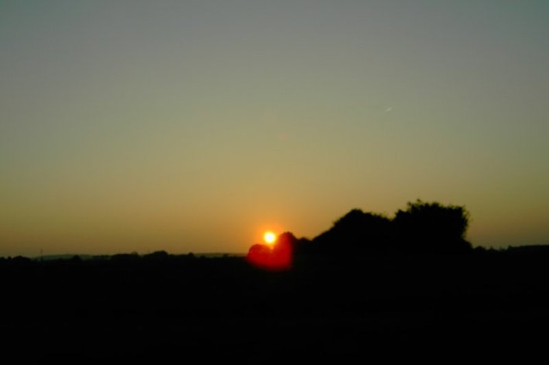 Sonnenuntergang von der Terasse aus