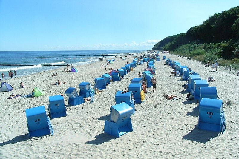 Obszar relaksu na piaszczystej plaży
