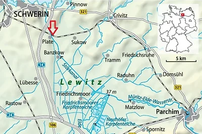 Tetto in paglia 82 mq FeWo b. Schwerin