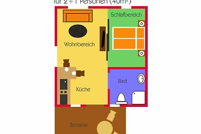 Ferienwohnung direkt am Strand 40qm