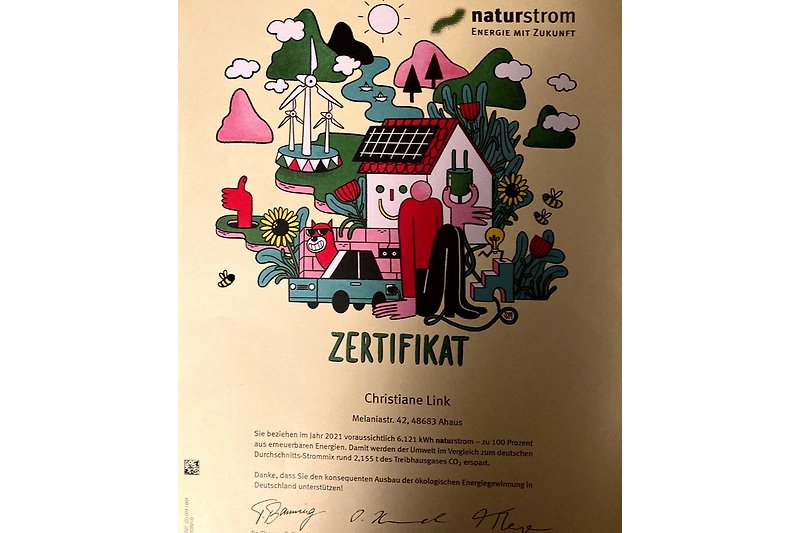 Naturstrom Zertifikat 