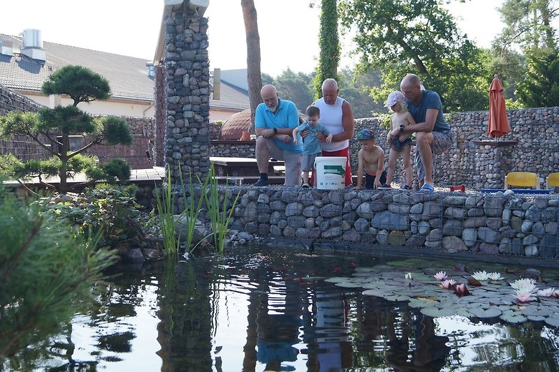 Gäste am Teich