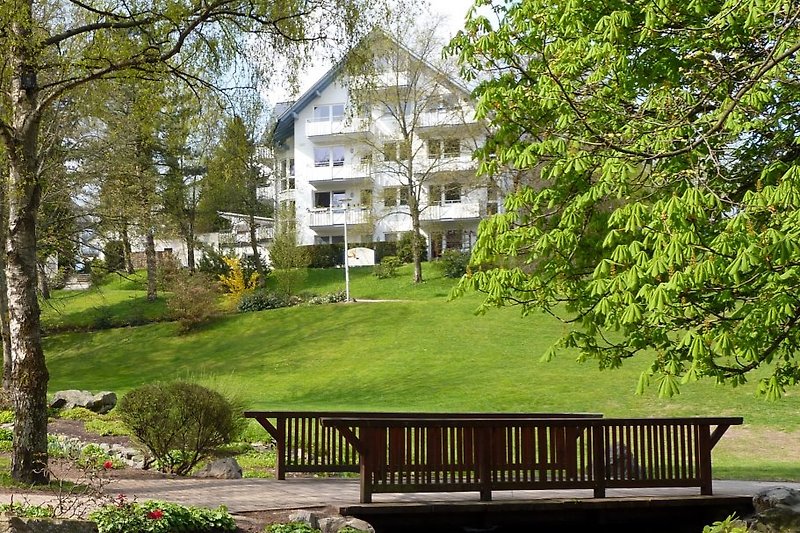 Appartementen aan het Kurpark in Willingen - central maar rustig!