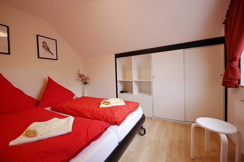 Fewo A am Kurpark - Schlafzimmer2 mit Doppelbett (160x200)