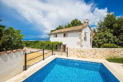 Rustic stone house JELA with pool