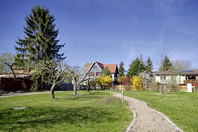 Blaues Haus am See
