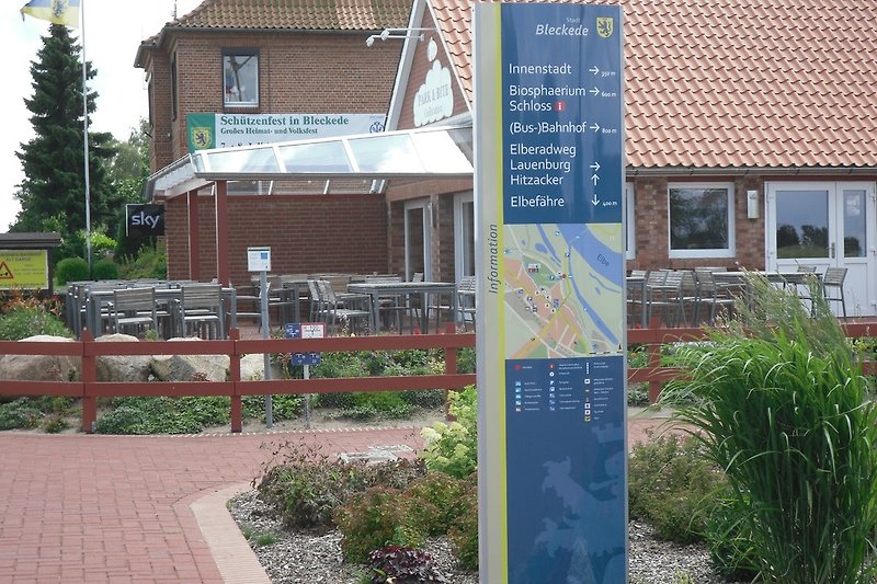 Information point in the port of Bleckede