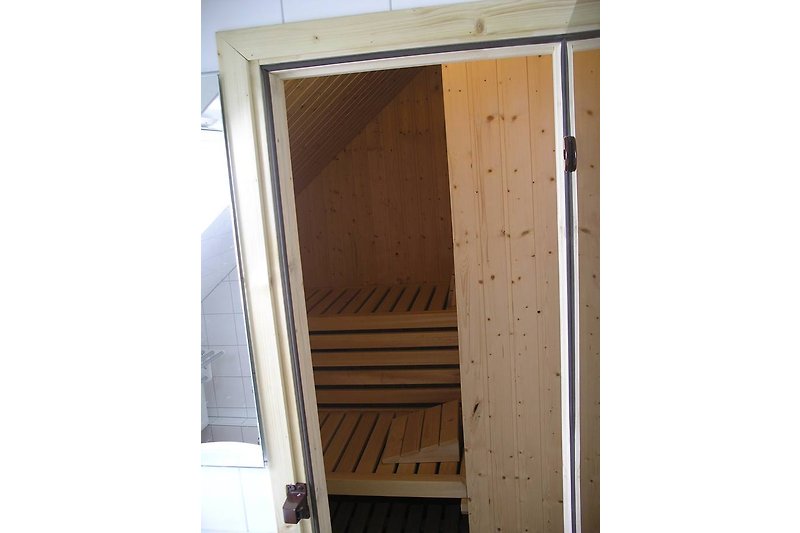 Blick in die Sauna