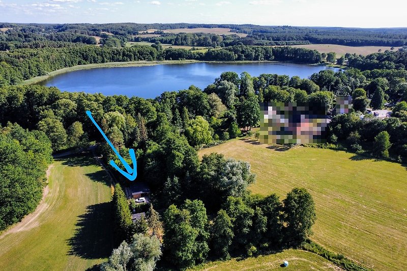 Luftbild Stefans Ranch und Schönlager See