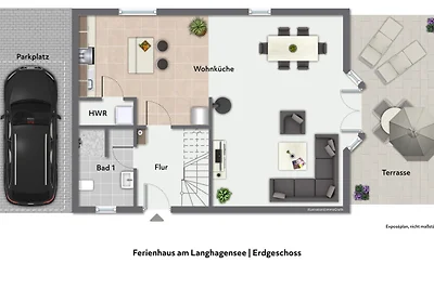 Ferienhaus am Langhagensee mit Seeblick