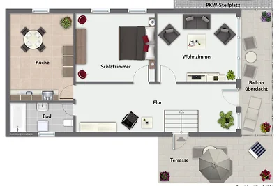 Ferienwohnung Trems mit Seeblick