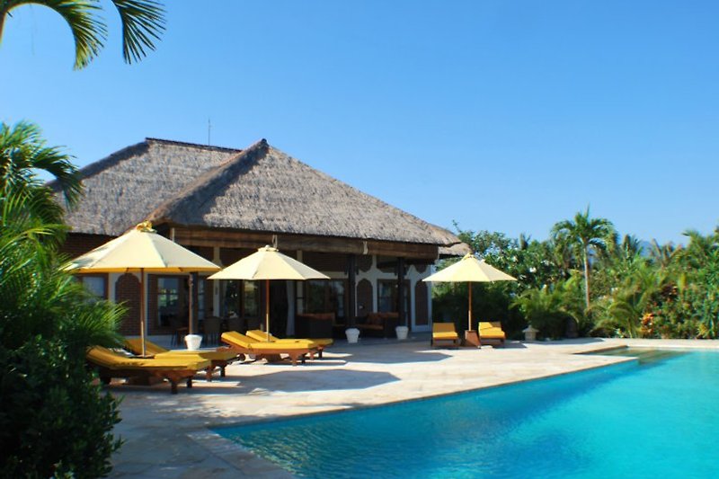 Terasse und Pool Villa Cerah, Bali