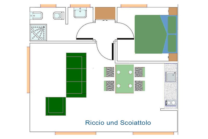 Wohnungen Riccio (EG) und Scoiattolo (OG)