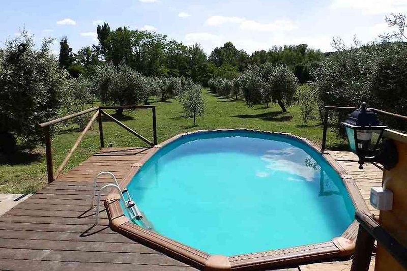 Aufgestellter Pool (Alleinnutzung) 5 x 3 x 1,20 m