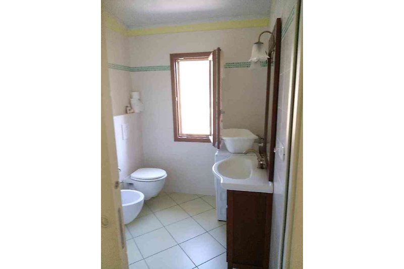 Bathroom with shower and toilet, bidet