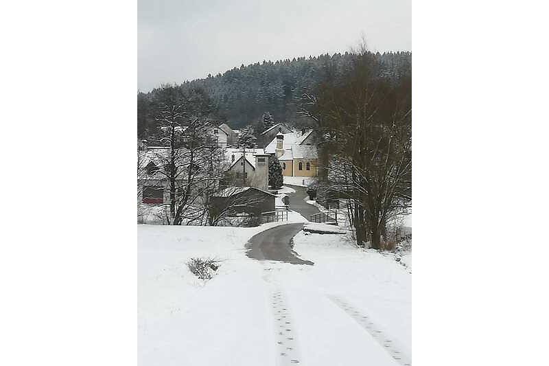 Verschneite Winterlandschaft Tronetshofen