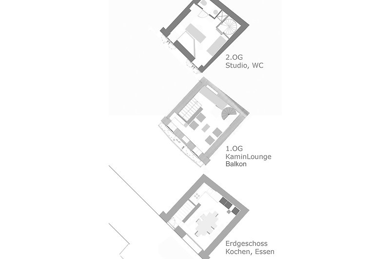 Ground plans of the tower house