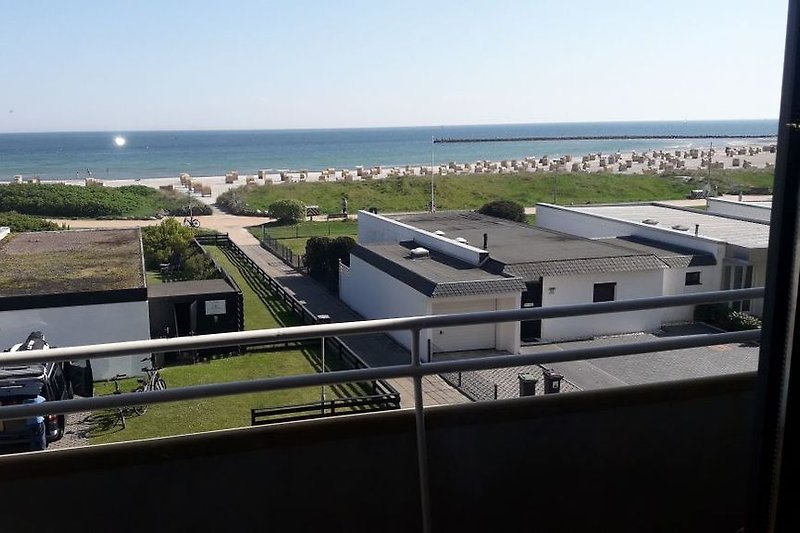 Widok z balkonu na południową plażę