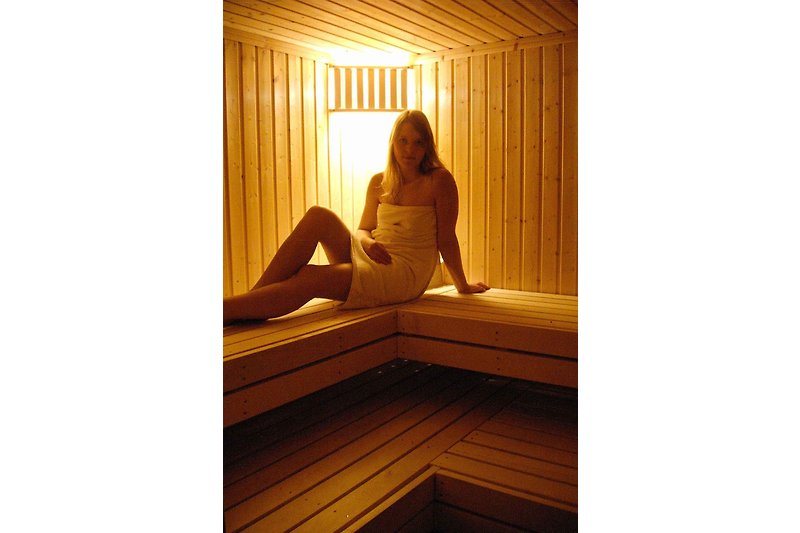 Sauna im Blockhaus