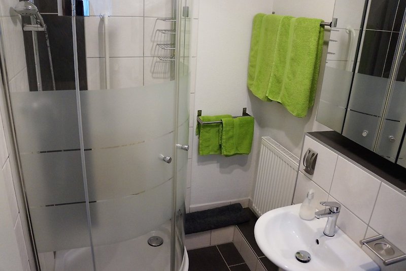 Badkamer met douche / toilet