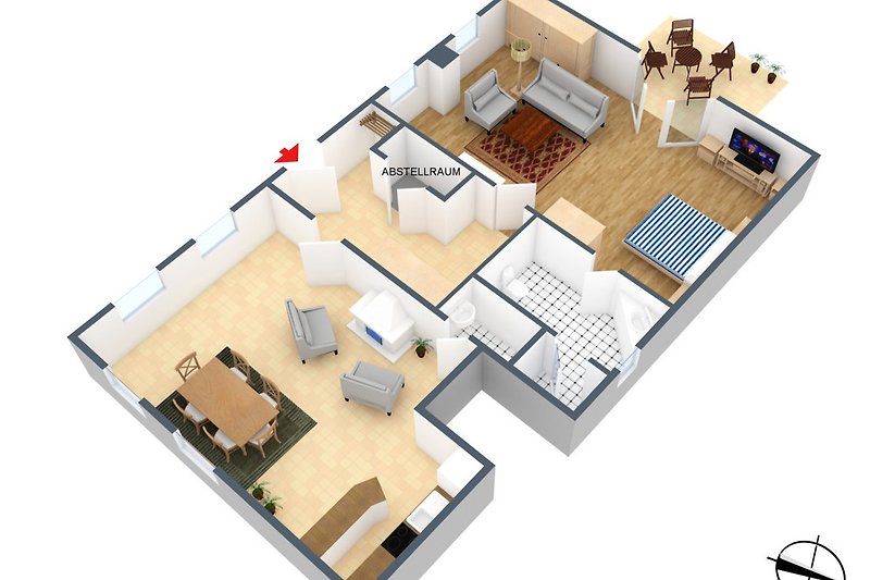 EG: Terassen-Suite und Wohnküche