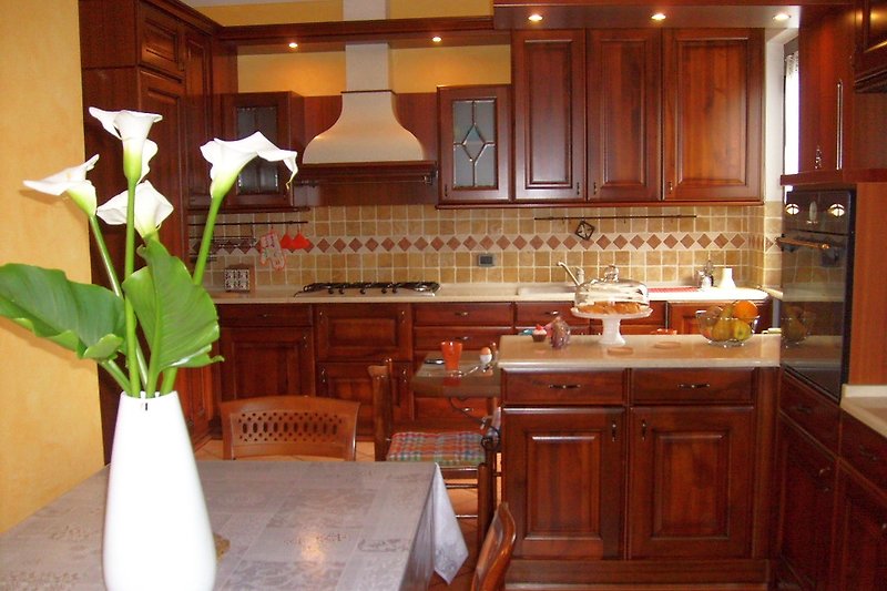 Große, gut ausgestattete separate Wohnküche mit Geschirrspülmaschine
