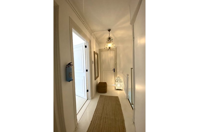 Schöne Holztür in einem gut beleuchteten Raum mit elegantem Holzboden.