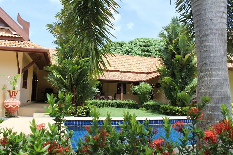 View of the house with a pool