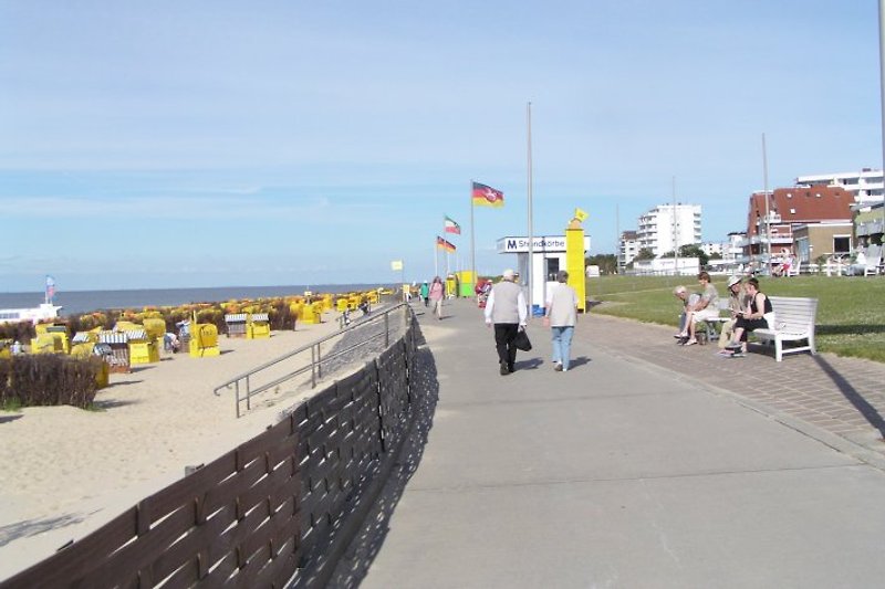 Schöner Strand und die kilometerlange, neu gestaltete Duhner Strandpromenade