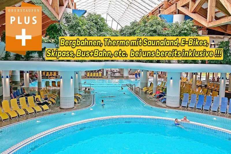 Für unsere Gäste gratis: das Genießer- und Erlebnisbad Aquaria mit u.a. großem Saunaparadies, Solebecken, Außenwarmwasse