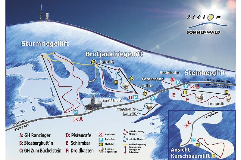 Drei Skigebiete fußläufig erreichbar