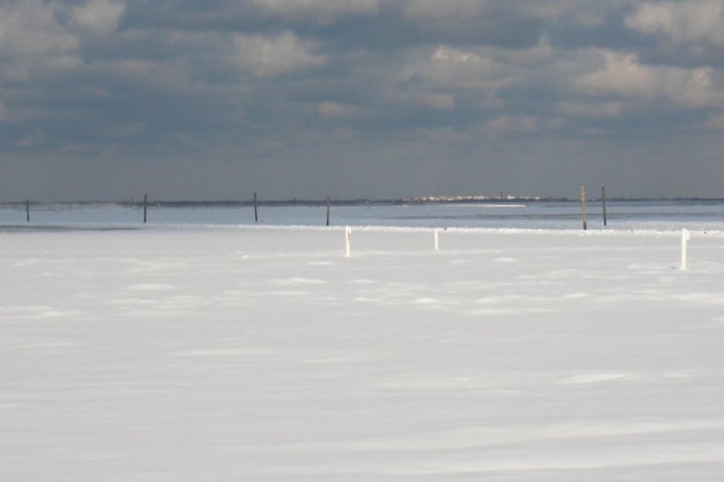 Die Nordsee im Winter - Blick nach Wangerooge