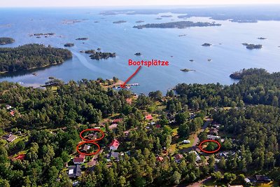 Villa Äppleträd  am Meer mit Boot