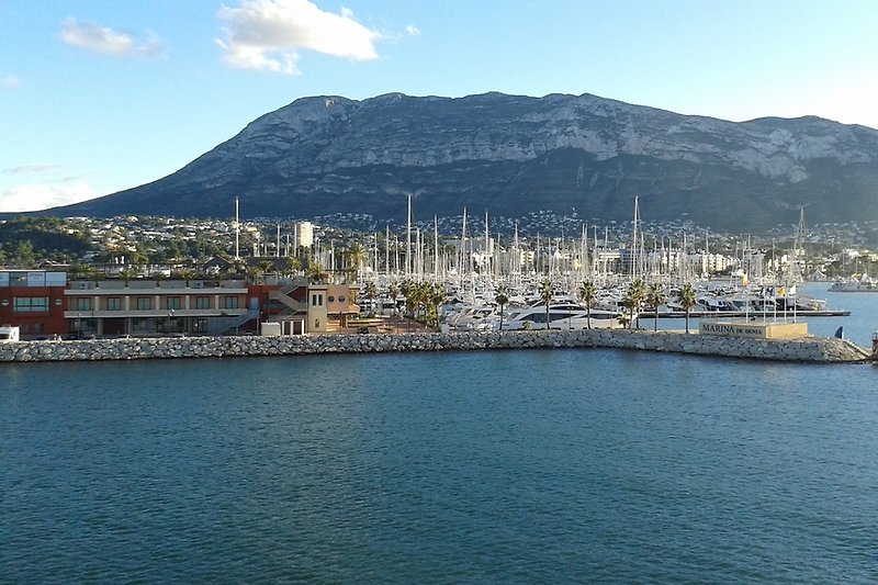 Port of Denia with a view of Montgo.