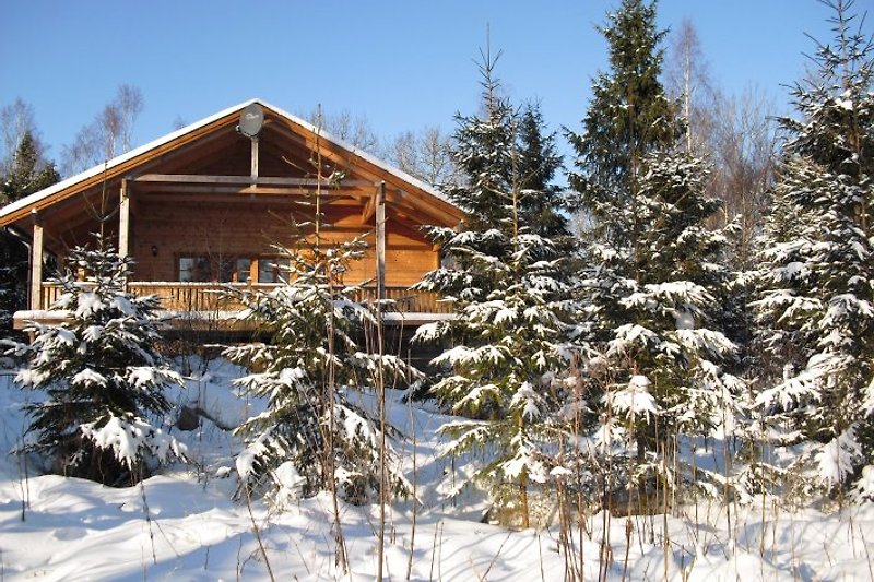 Das Ferienhaus Fuchsbau kann man auch im Winter mieten