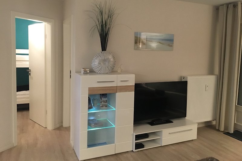 Wohnzimmer mit großem LCD TV