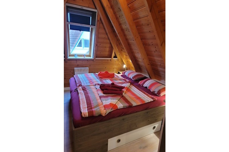 Schlafen Doppelbett Dachgeschoss