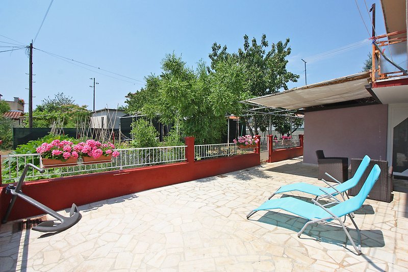 Large Terrace No.1 with sun loungers