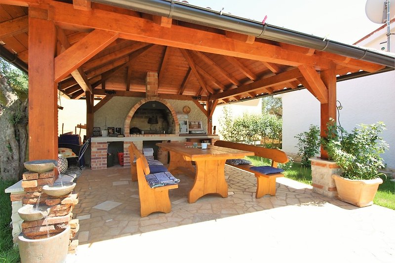 Beautiful outdoor terrace with Grill