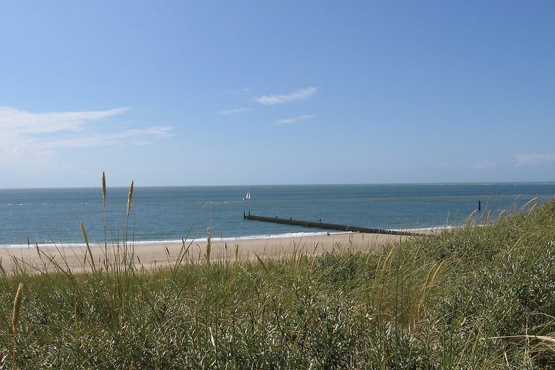 Strand und Meer von Westkapelle.