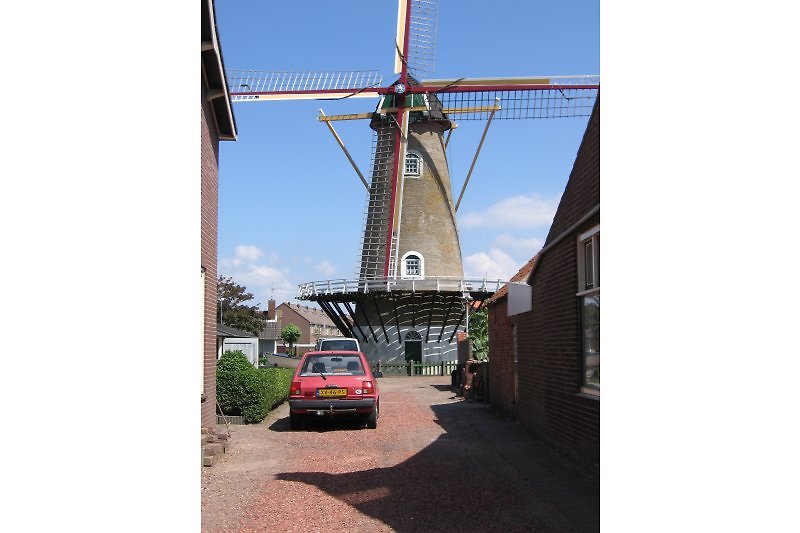 Die Windmühle von Westkapelle, wo noch jeden Mittwoch Mehl gemahlen wird, das Können Sie auch kaufen.