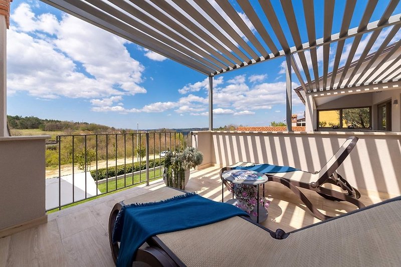 Schöne Aussicht vom Balkon