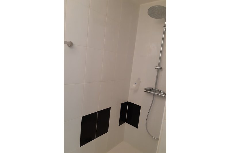 2m walk-in shower in a comfortable bathroom all in white