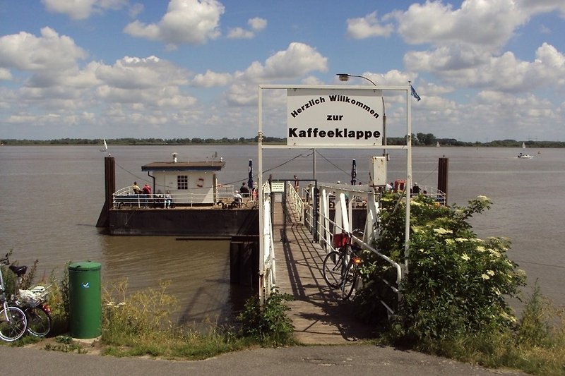 Koffieklep op de Elbe
