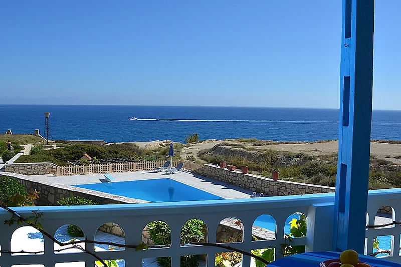Balcony with a full sea view