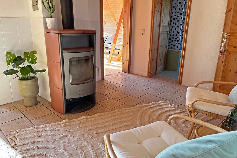 Leseecke mit Kamin